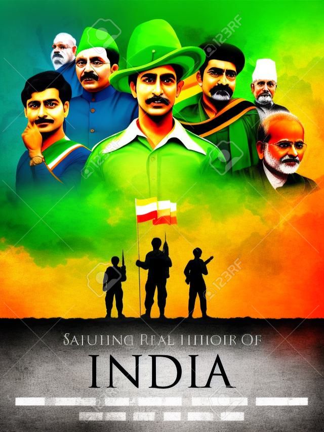 Tricolor Indie tle z Nation Hero i Freedom Fighter na Dzień Niepodległości