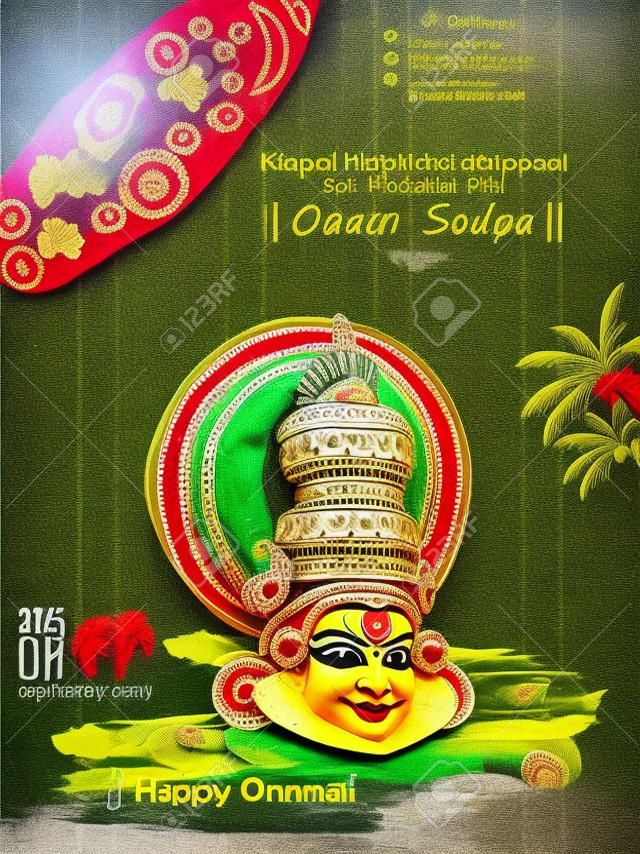 Kathakali Tänzerin für Happy Onam Festival von Südindien Kerala