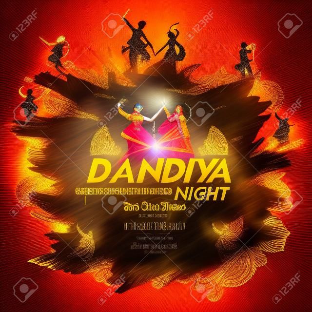 Pár játszik Dandiya diszkóban, Garba Night poszter
