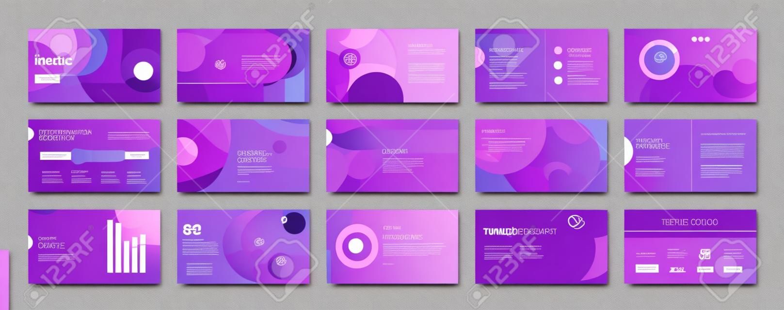 Geometric Purple Presentation Element Templates. Vector infographics. Voor gebruik in Presentatie, Flyer en Folder, SEO, Marketing, Webinar Landing Page Template, Website Design, Banner.