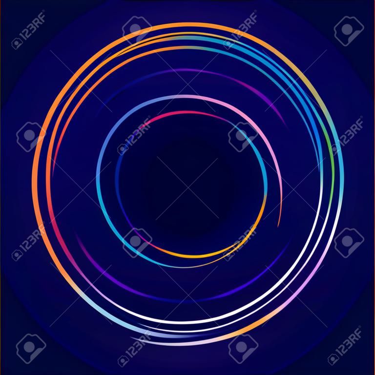 Spirale, Strudel, Whirlpoolelement-Vektorillustration. Cochlea, Helix und Spirale