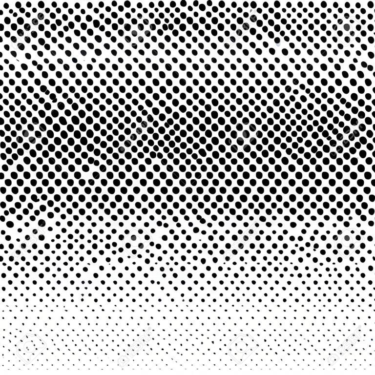 Semitono blanco y negro, patrón de círculos punteados, fondo, telón de fondo. Puntos, patrón de lunares - ilustración vectorial de stock, gráficos de imágenes prediseñadas