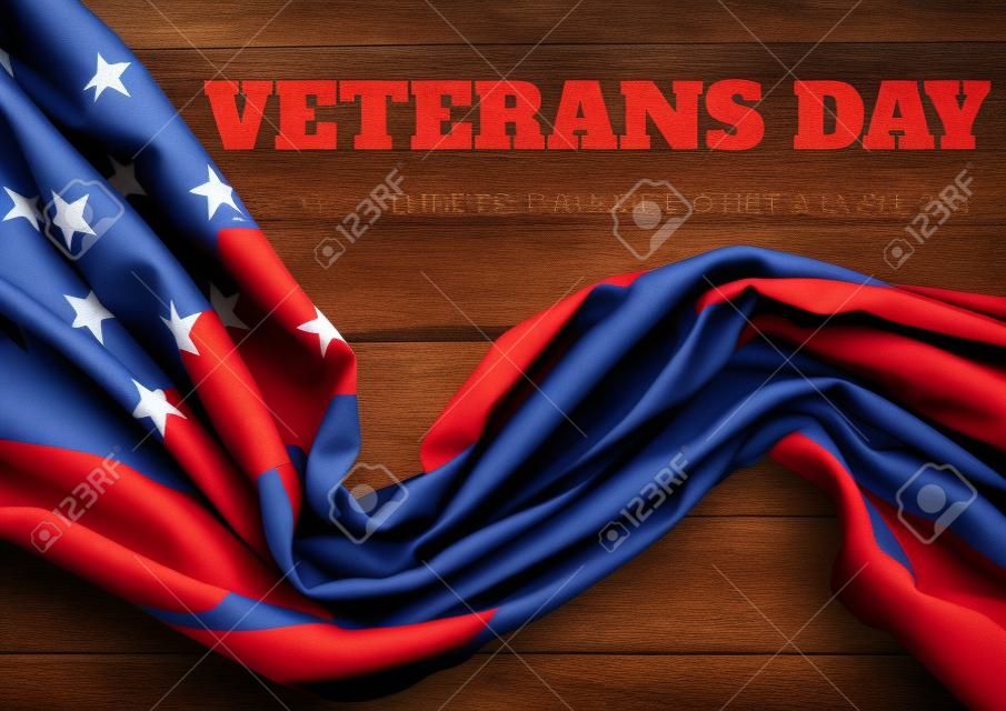 Composto digital da bandeira do dia dos veteranos