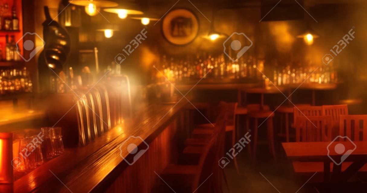 Image of interior of traditional bar. National beer day and hospitality concept digitally generated image.