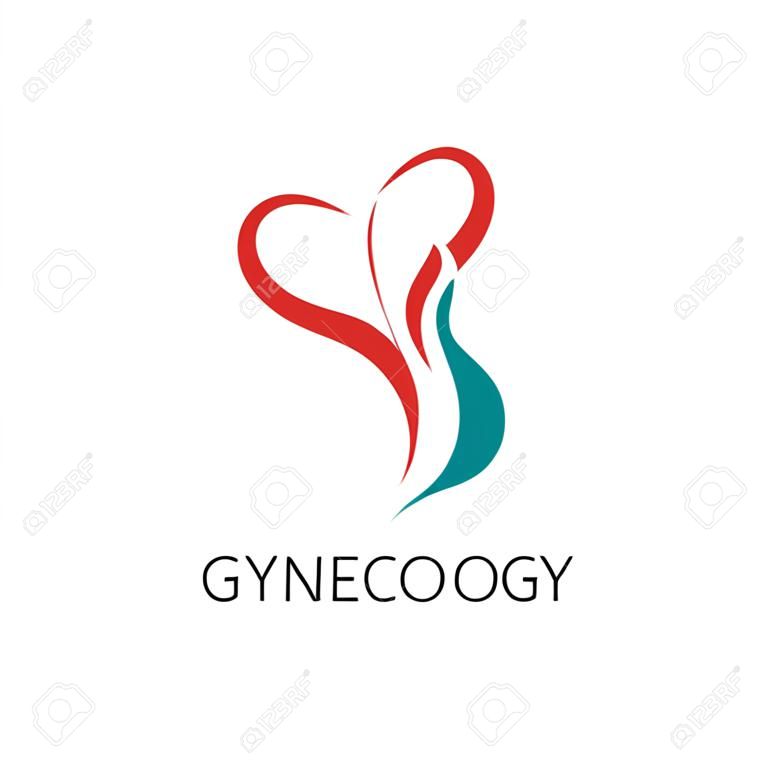 nőgyógyászati logó elszigetelt fehér background a webes, mobil és app tervezéshez