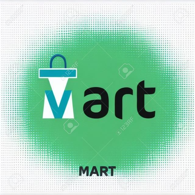 mart logo isolated on white background for your web and mobile app design , colorful vector icon, brand sign & symbol for your business