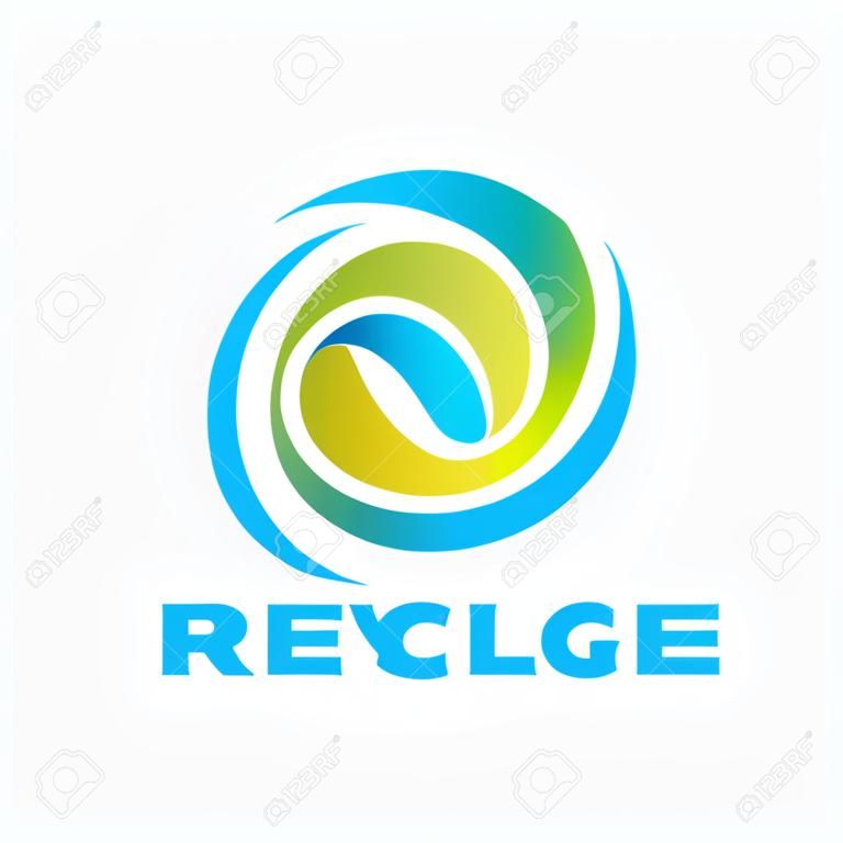 Abstract recycling  logo. Abstract business logo design template. Logo template editable for your business.