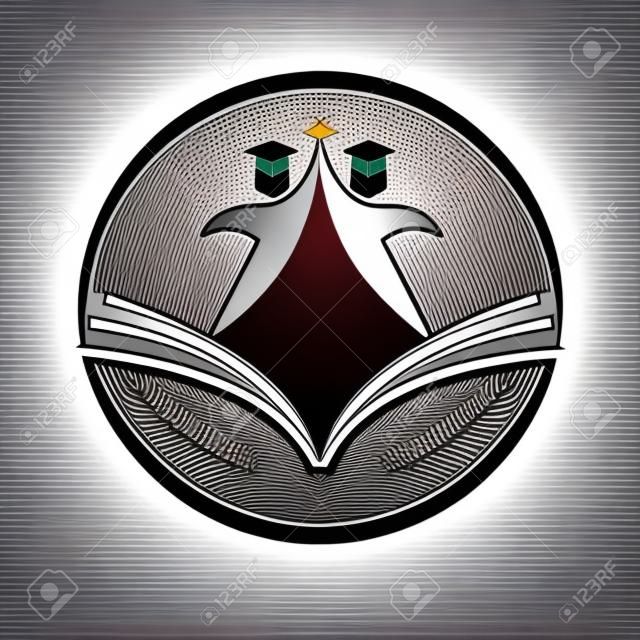Oktatás logo vector design képviseli iskola jelképe fogalmát.