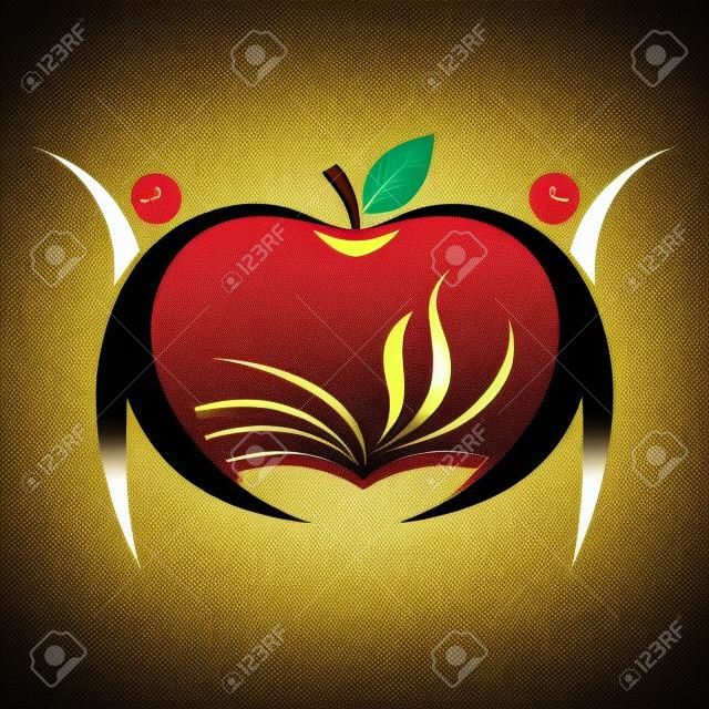 蘋果教育載體設計代表學校，教育徽理念。