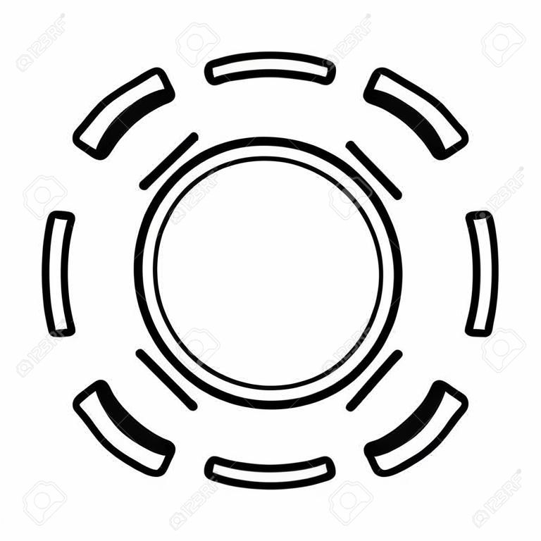 Round table icon, vector illustration.