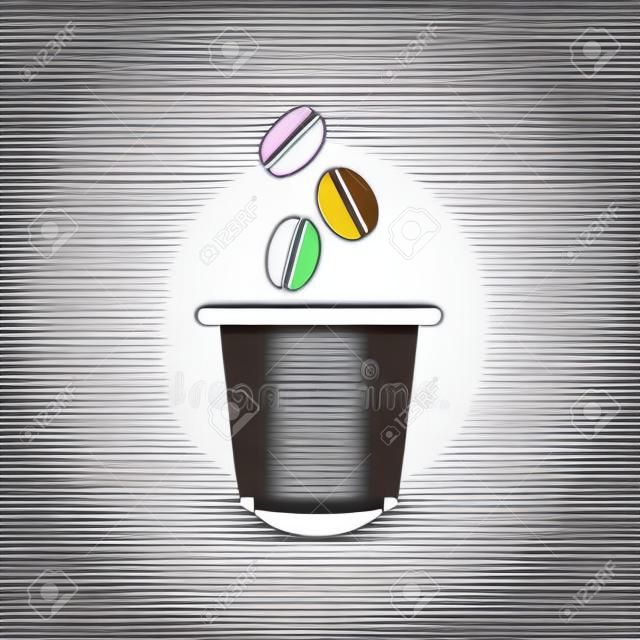 coffee capsule icon - vector illustration.
