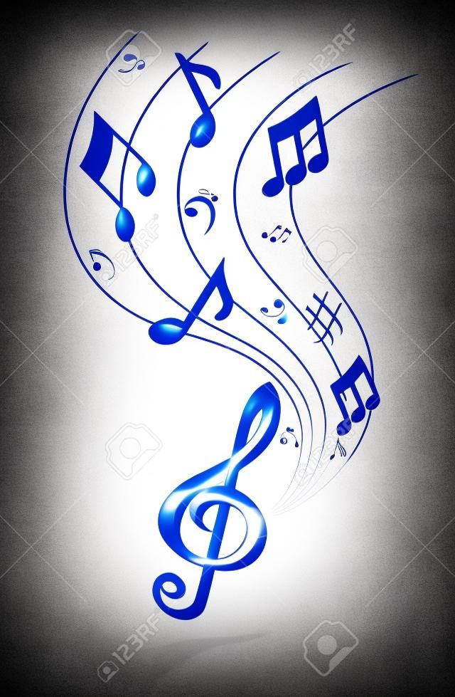 Background with Music Note.