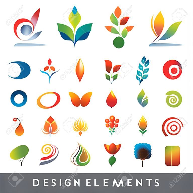 Set di elementi di design e le icone.