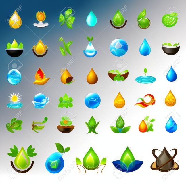 Set of vector Water icons  