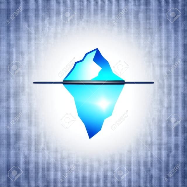 Eisberg Vektor EPS-Symbol isoliert auf weißem Hintergrund