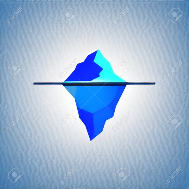Iceberg vector eps-pictogram geïsoleerd op witte achtergrond