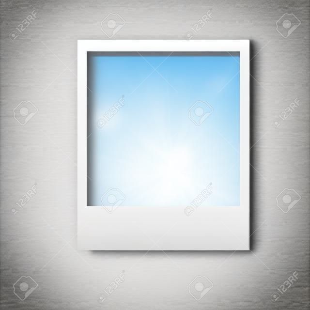 Photo frame su uno sfondo trasparente con una texture di carta realistico e ombra. Può essere usato per progettare album fotografici, promo, pubblicità, etc.