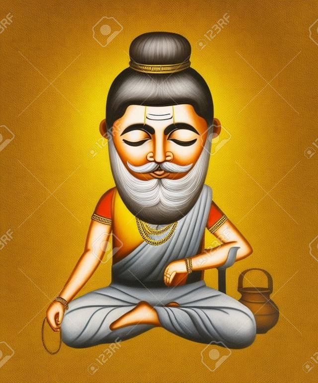 Concentrating Maharishi Vishvamitra - Hindu Saint