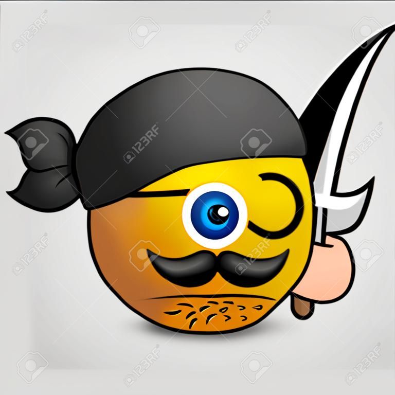 Capitão pirata Emoji Smiley Emoticon
