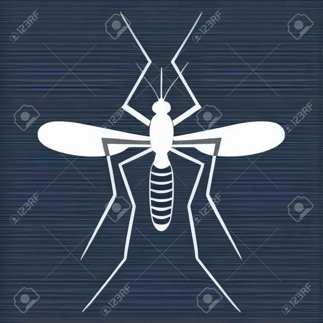 Imagem vetorial de uma silhueta de mosquito em um fundo branco
