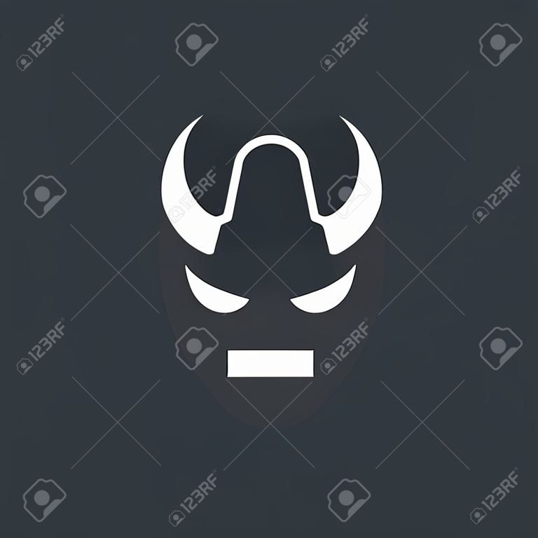 Devil mask icon vector isolated on white background for your web and mobile app design, Devil mask logo concept
