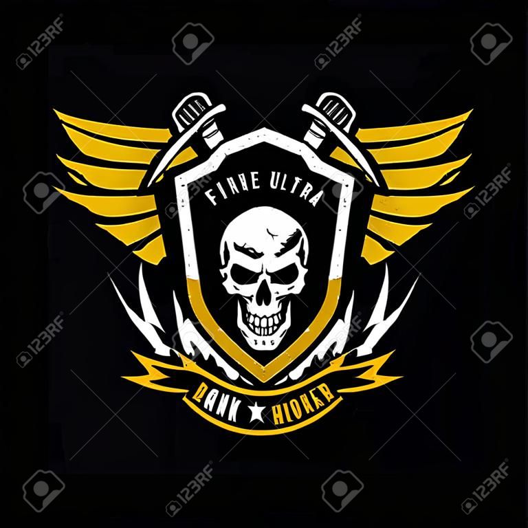 crest logo,victory logo,Skull logo,tattoo vector,vector logo template