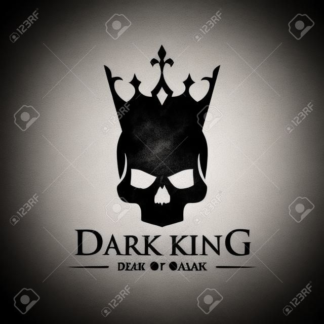 logotipo del cráneo oscuro, vector del tatuaje, logotipo de la plantilla de vectores