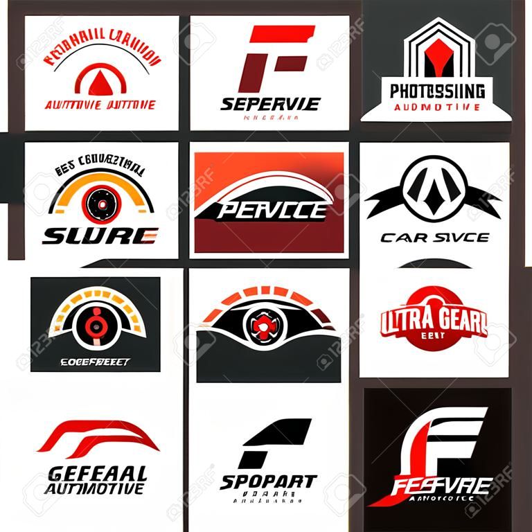 Conjunto de logotipos para automóviles y automóviles