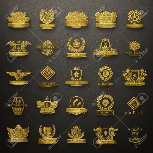 高級紋章とロゴのコレクションのホテル