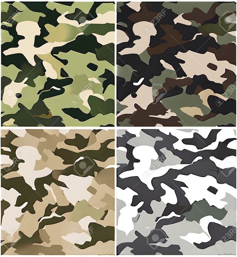 Set of Seamless Camouflage Patterns