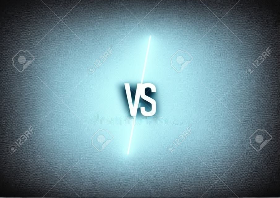 versus vs lettere per lo sport e la competizione di combattimento. MMA, UFS, Battle, vs match, concetto di gioco competitivo vs.Illustrazione vettoriale
