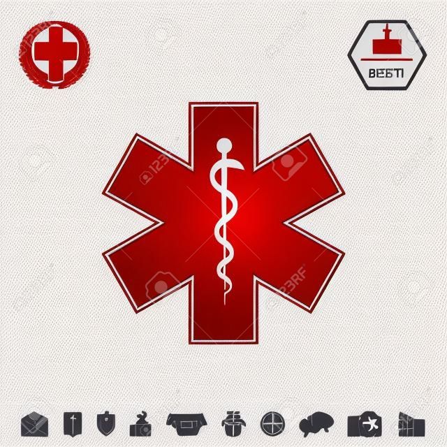 Medical symbol of the Emergency - Star of Life icon