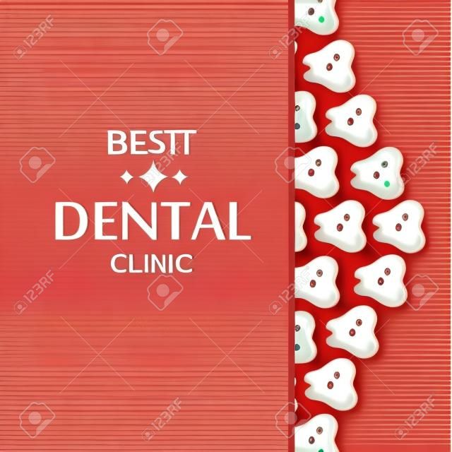 Clinique dentaire des dents de fond. Vector illustration
