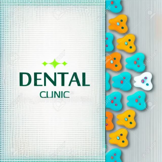 Clinique dentaire des dents de fond. Vector illustration