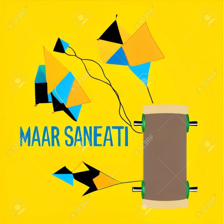 concept créatif de la fête de Makar Sankranti