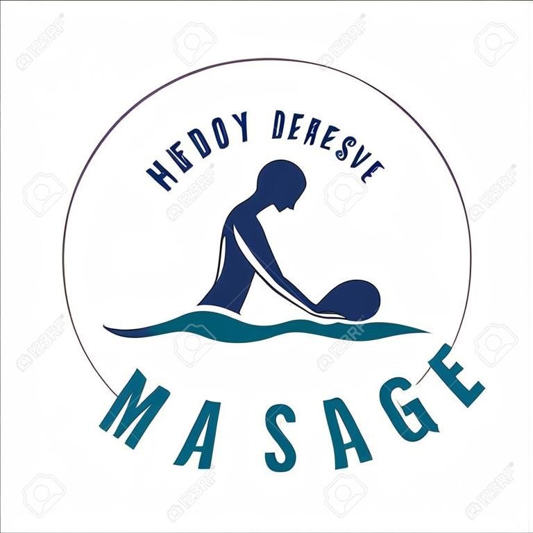 Ilustracja wektorowa do masażu dla wielu zastosowań, takich jak logo, t-shirt, reklama lub inne