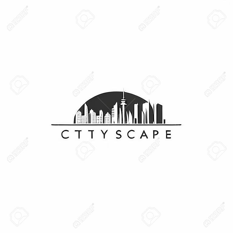 Cityscape Building Line art design de ilustração vetorial