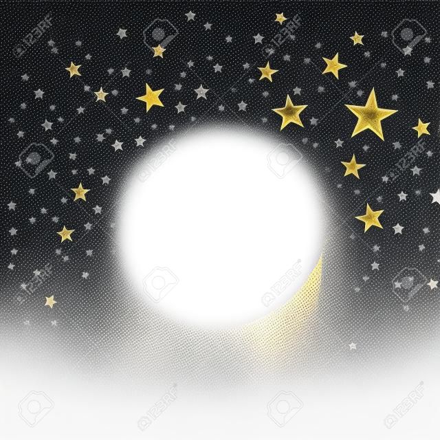 fluxo de estrelas de ouro em um fundo branco