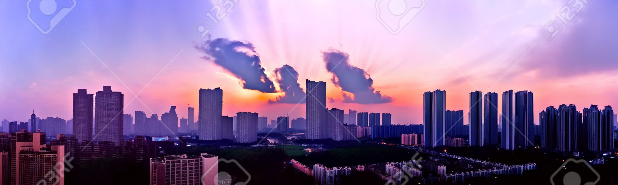 Guangzhou twilight panorama image