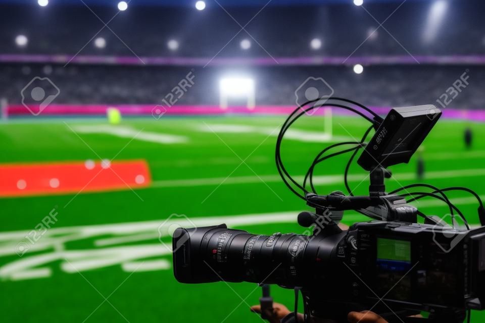 Video-Kamera-Aufnahme in einem Fußballspiel