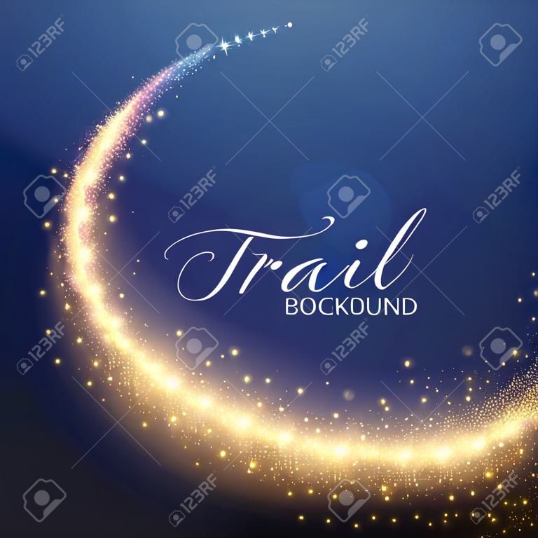 Starry Glitter Trail Background. Vector illustration EPS10