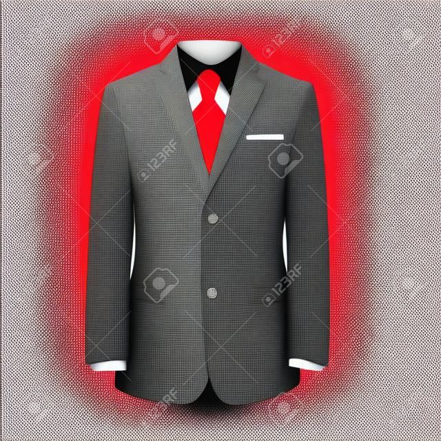 Foto de Terno Elegante Moderno Do Homem Com Gravata Vermelha E Emblema  Branco Do Cartão Da Identificação Renderização 3d e mais fotos de stock de  Crachá - iStock
