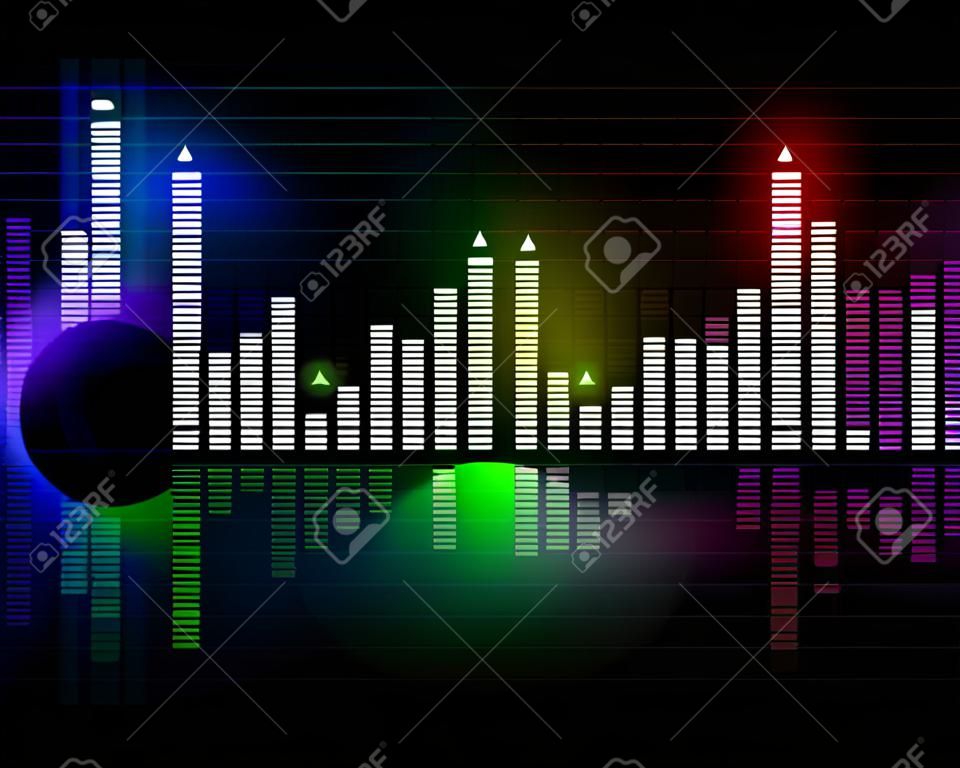 Espectro de sonido de la música