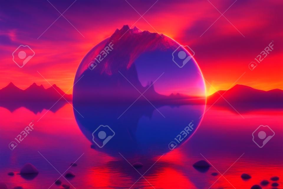 Ästhetische Sonnenuntergang-Desktop-Hintergründe