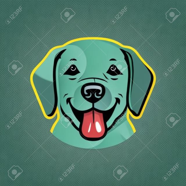 Vector labrador retriever dog illustration