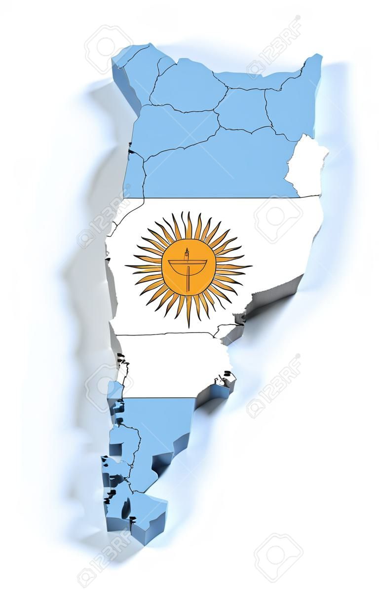 3D Mapa Argentyny