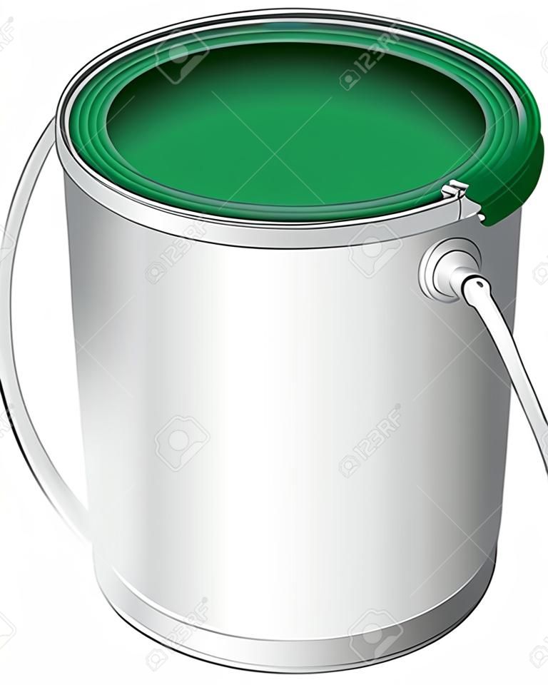 The green paint in the pot, the standard package 