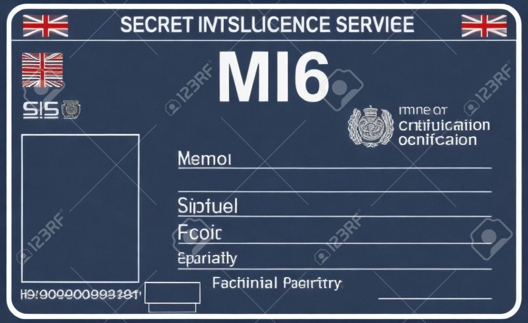 신분증은 MI의 비밀 요원입니다. 6. 영국의 인증 비밀 정보국.