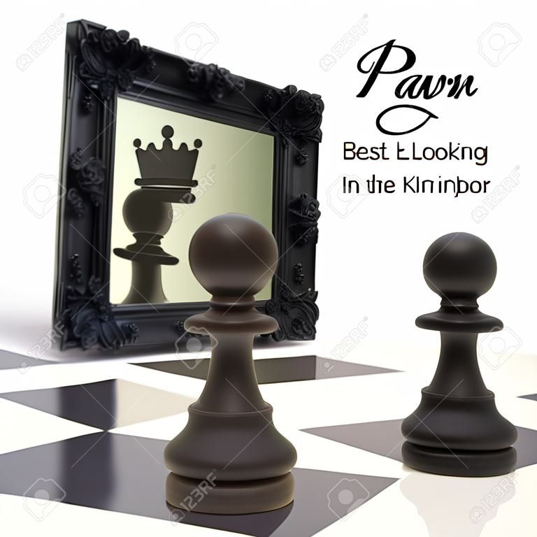 Gage regarder dans le miroir et de voir un roi.
