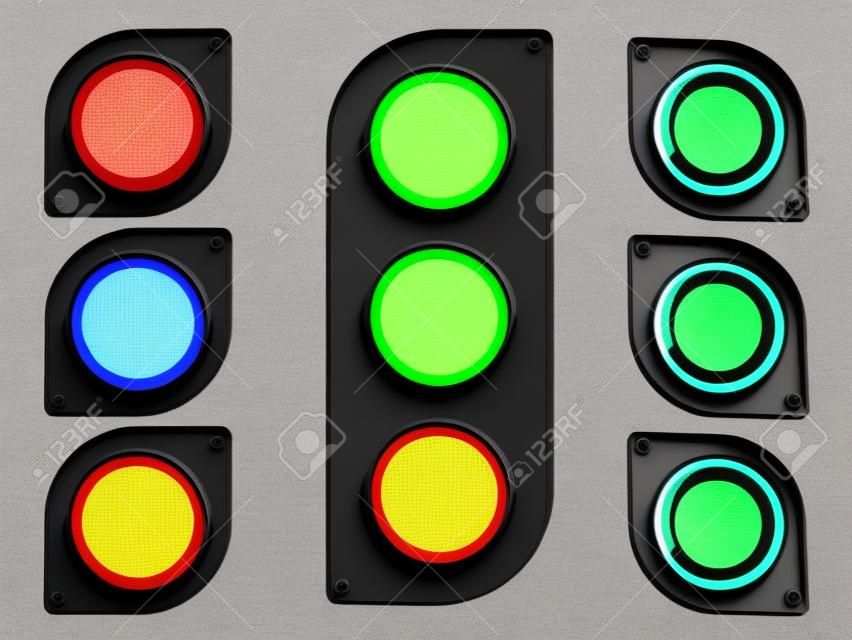 Varios diseños de semáforo